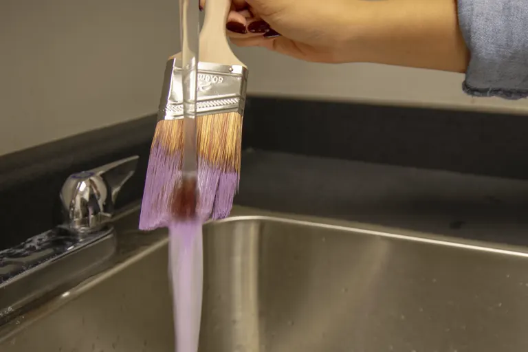 Clean Painting Brush Properly